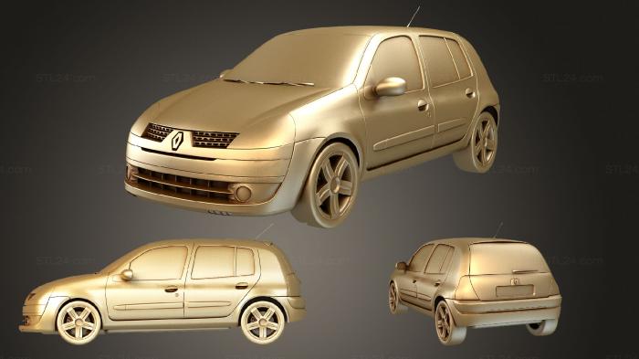 Автомобили и транспорт (Renault CLIO 2004, CARS_3281) 3D модель для ЧПУ станка